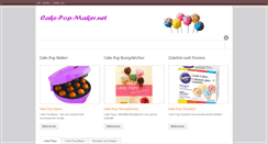 Desktop Screenshot of cake-pop-maker.net